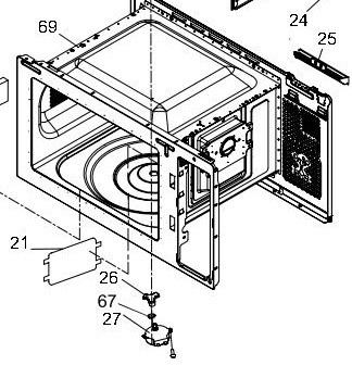 Рабочая камера для микроволновки Panasonic A200A40S0BP