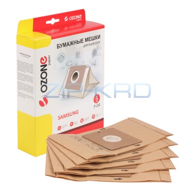 Мешки-пылесборники Ozone бумажные 5 шт для SAMSUNG P-04