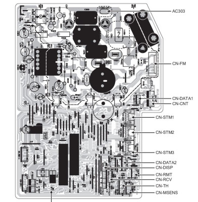 Плата управления ACXA73C11360 внутреннего блока кондиционера Panasonic