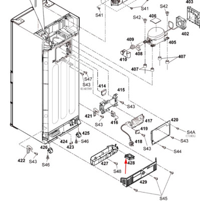 Вентилятор холодильника Panasonic NR-F555TX