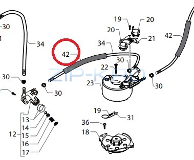 Силиконовая трубка (10,5х12,3) для бойлера кофемашины Philips Saeco