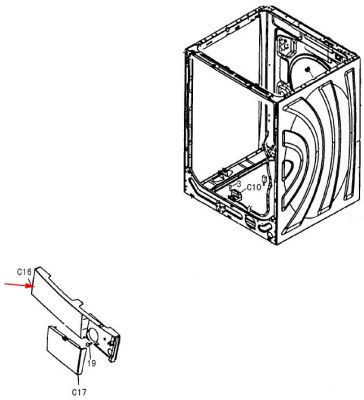 Панель AXW130B7SR0 стиральной машин Panasonic 