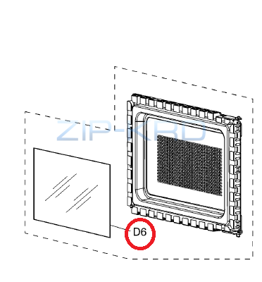 Панель дверцы микроволновки Panasonic NN-GD371 (D6)