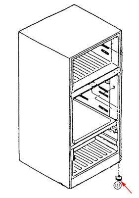 Регулировочный болт CNRAC-14831T холодильника Panasonic
