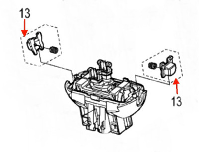 Кнопки снятия бритвенной головки бритвы Panasonic ES-ST25