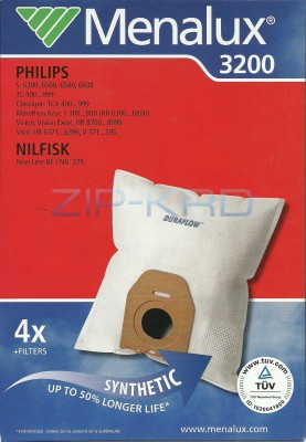 Комплект пылесборников Menalux 3200 для пылесосов Philips v1043