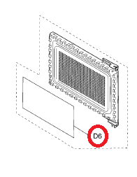 Панель дверцы микроволновки Panasonic NN-G315 (D6)